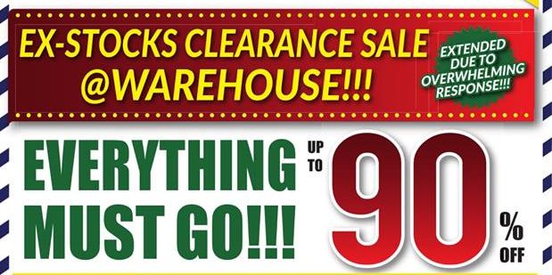 Jean Perry Singapore 3 Days Only Ex-Stocks Clearance Sale Up to 90% Off Promotion 6-8 Jan 2017
