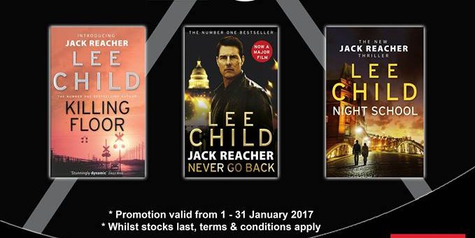 MPH Bookstores Singapore 20% Off All Titles by Lee Child Author Of The Month Promotion 1-31 Jan 2017