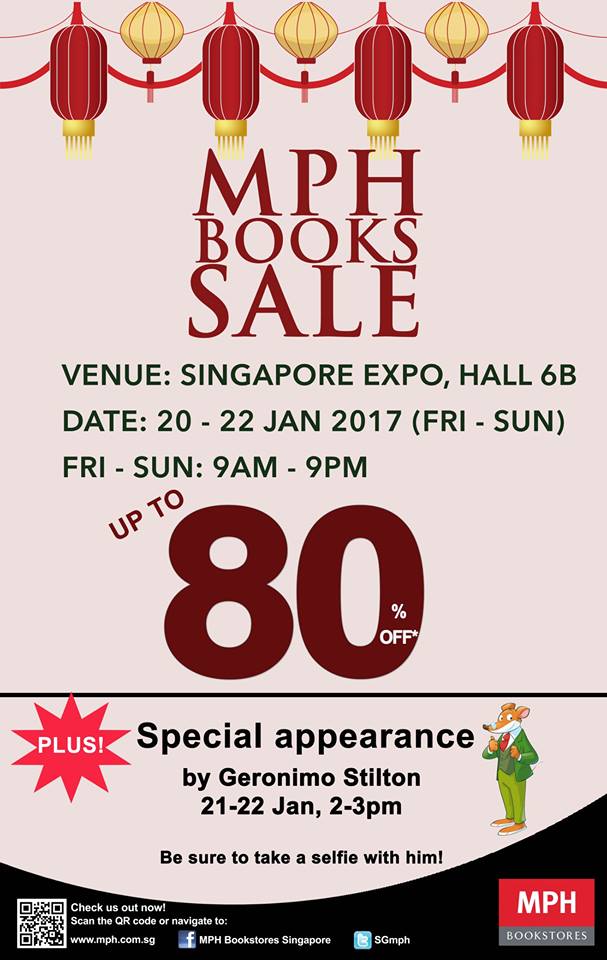 MPH Bookstores Singapore MPH Books Sale Up to 80% Off Promotion 20-22 Jan 2017 | Why Not Deals