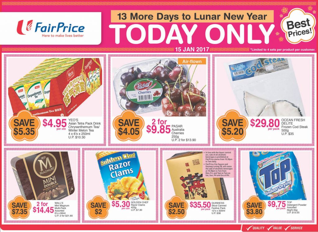 NTUC FairPrice Singapore 13 More Days to Lunar New Year Promotion 15 Jan 2017 | Why Not Deals