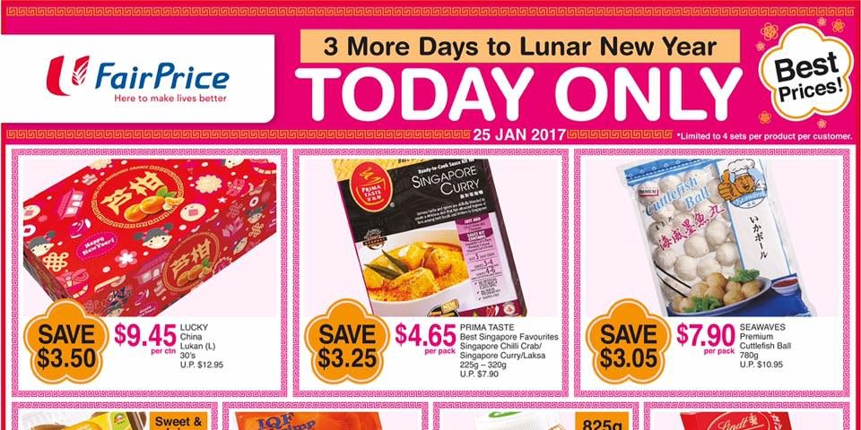 NTUC FairPrice Singapore 3 More Days to Lunar New Year Promotion 25 Jan 2017