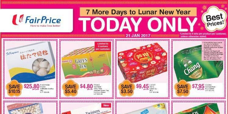 NTUC Fairprice Singapore 7 More Days to Lunar New Year One Day Specials 21 Jan 2017