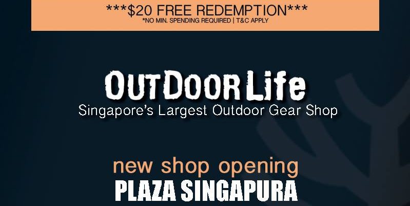 Outdoor Life Singapore Like & Comment to Win $20 FREE Redemption First 100 Only
