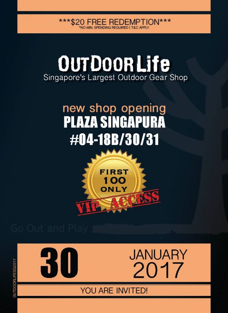 Outdoor Life Singapore Like & Comment to Win $20 FREE Redemption First 100 Only | Why Not Deals