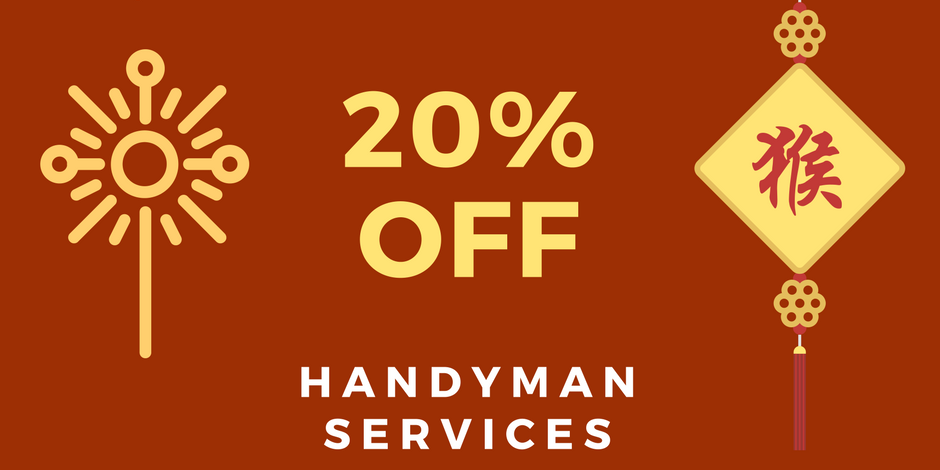sendhelper Singapore CNY 2017 20% Off Handyman Services Promotion ends 31 Jan 2017