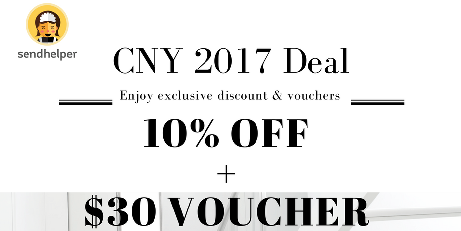 sendhelper Singapore CNY 2017 Deal 10% Off + $30 Voucher Promotion ends 31 Jan 2017