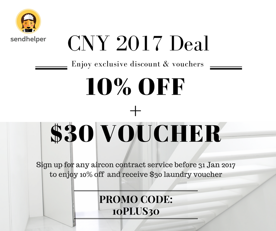 sendhelper Singapore CNY 2017 Deal 10% Off + $30 Voucher Promotion ends 31 Jan 2017 | Why Not Deals