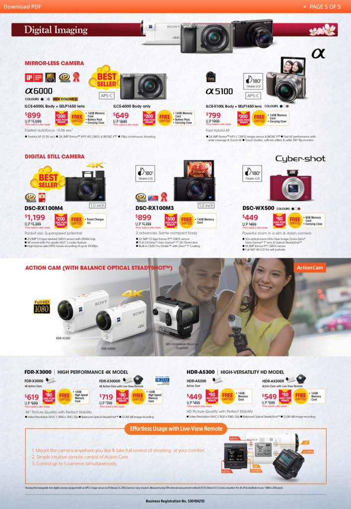 Sony Singapore Year of the Rooster with Attractive Ang Pow Rebates Promotion ends 5 Feb 2017 | Why Not Deals 5