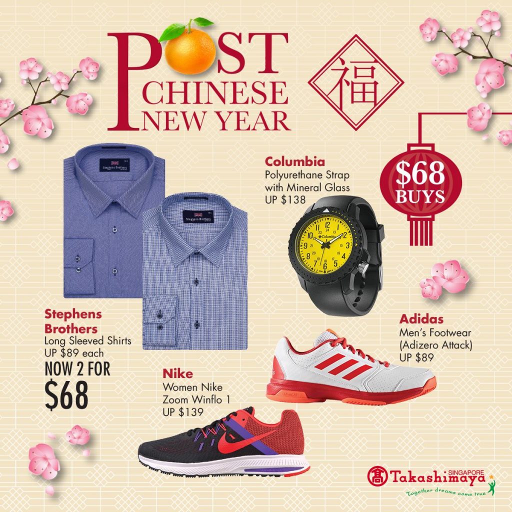 Takashimaya Singapore Post Chinese New Year Sale Up to 70% Off Promotion ends 19 Feb 2017 | Why Not Deals 2