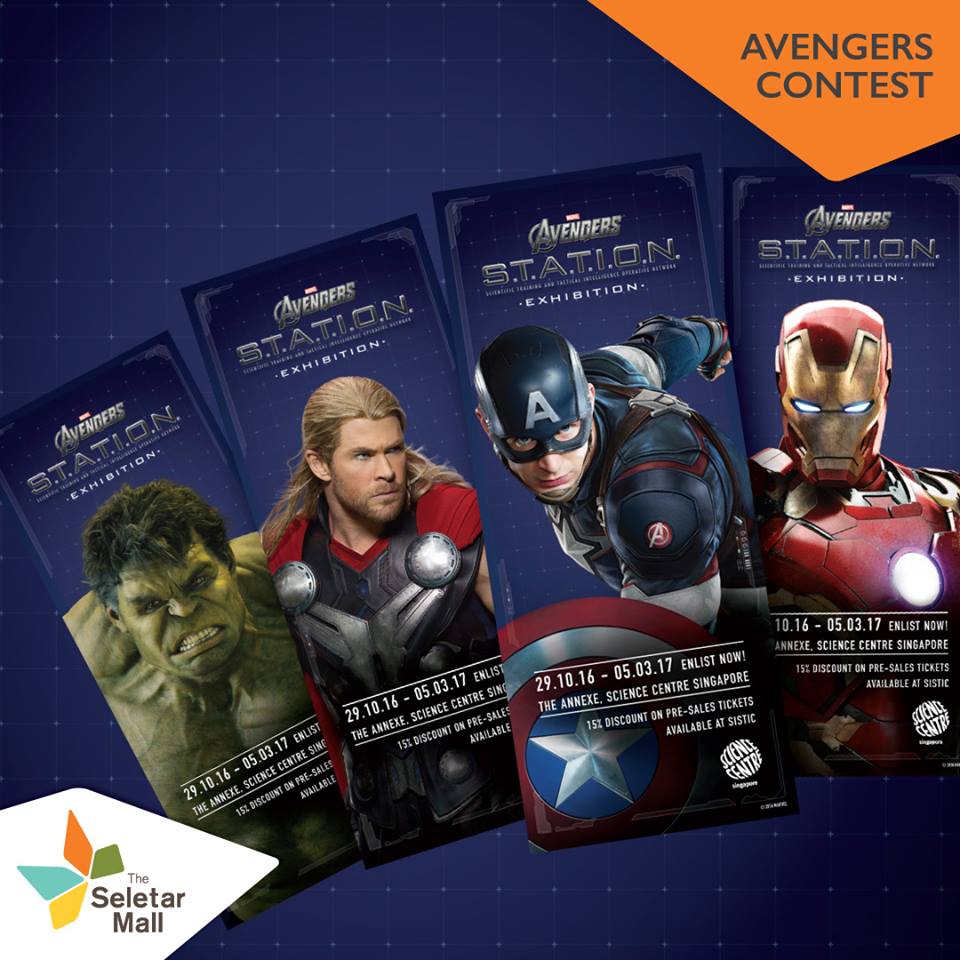 The Seletar Mall Singapore Stand to Win 4 Tickets to Avengers Exhibition Facebook Contest ends 21 Jan 2017 | Why Not Deals