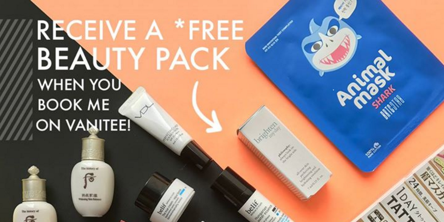 Vanitee Singapore Free $80 Worth of Beauty Products When you Book with Vanitee Promotion ends 31 Jan 2017