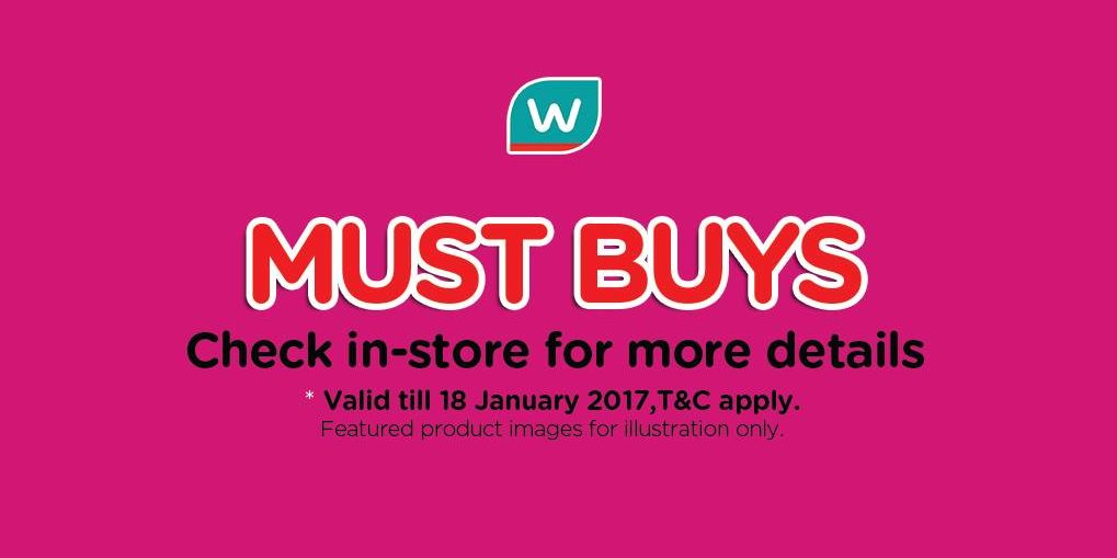 Watsons Singapore Must Buys with 3% Cash Rebate POSB Everyday Card Promotion ends 18 Jan 2017