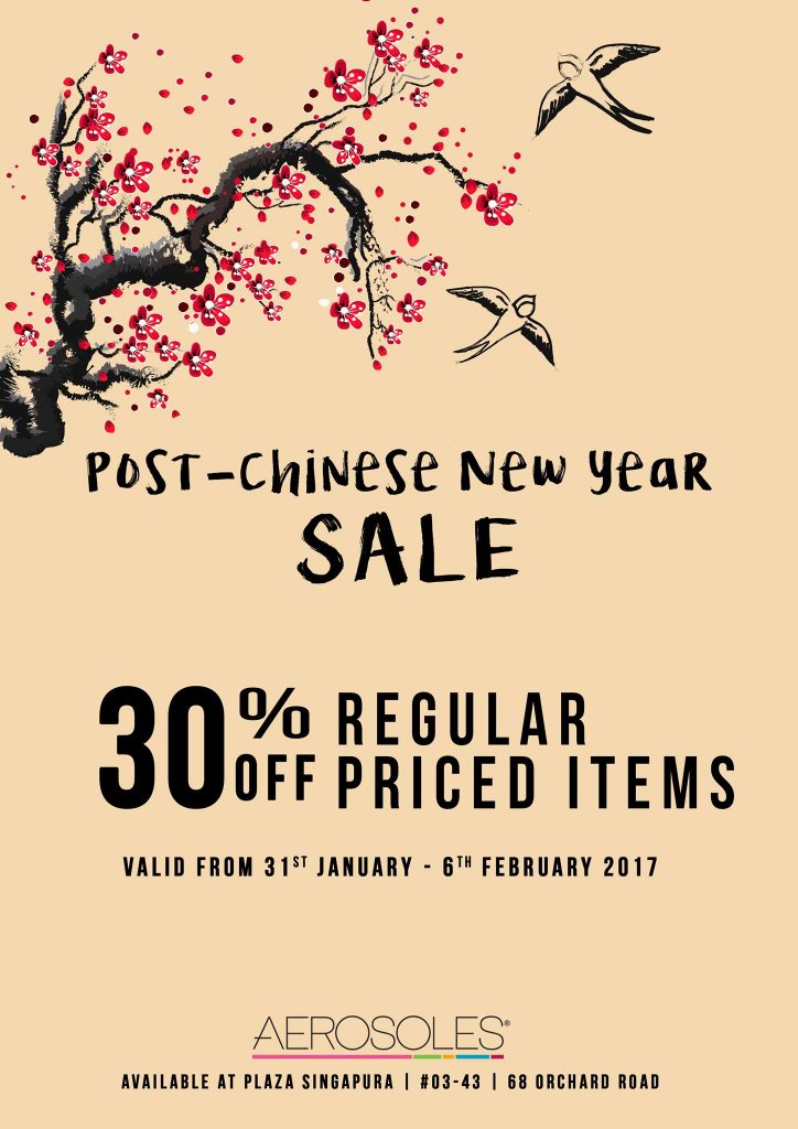 Aerosoles Singapore Post Chinese New Year Sale Up to 30% Off Promotion ends 6 Feb 2017 | Why Not Deals