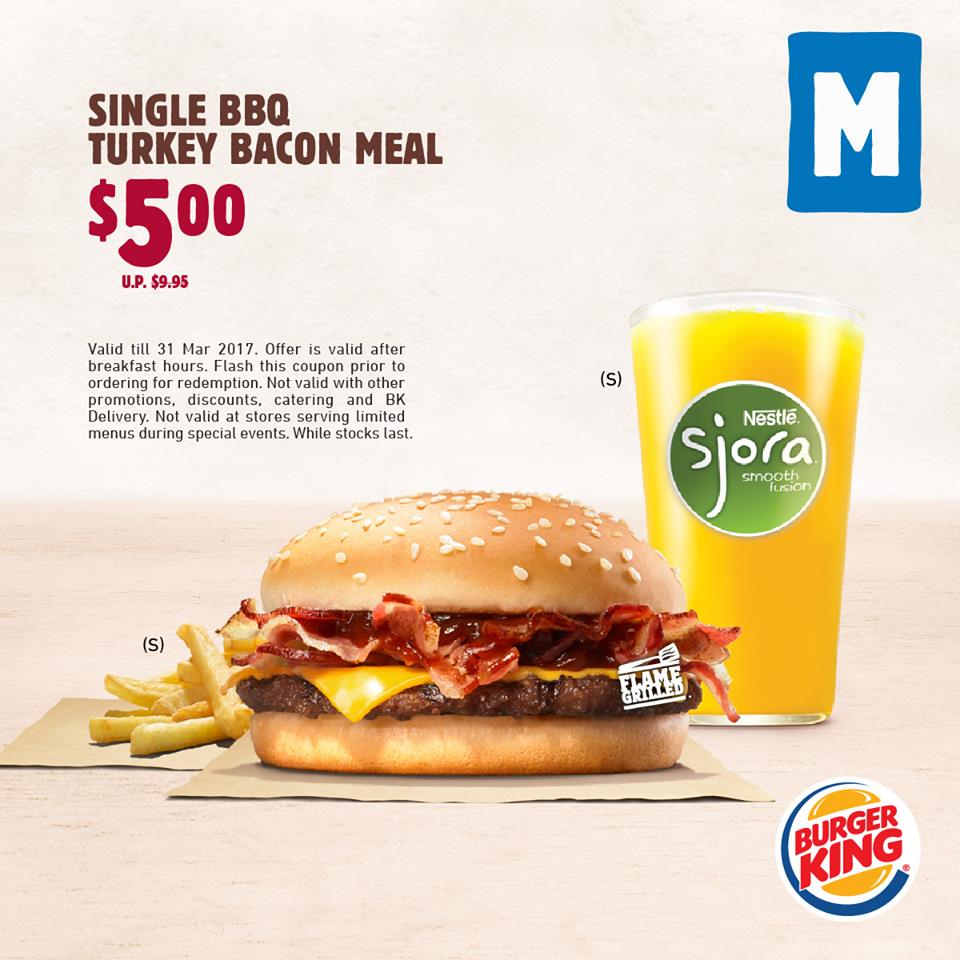 Burger King Singapore Coupons Are Back Promotion ends 31 Mar 2017 | Why Not Deals 4