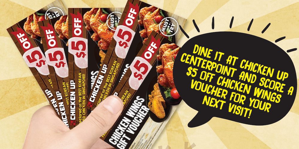 Chicken Up Centrepoint Singapore Dine & Score $5 Off Chicken Wings Voucher
