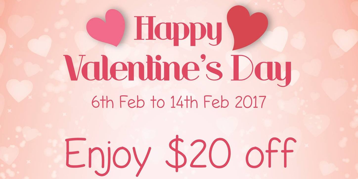 Eurotex Singapore Happy Valentine’s Day $20 Off Every $40 Spent Promotion 6-14 Feb 2017