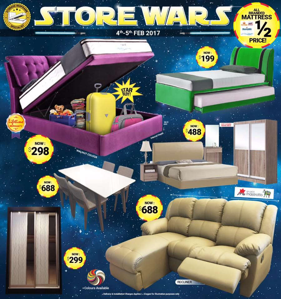 Fullhouse Home Furnishings Singapore Store Wars Sales Promotion 4-5 Feb 2017 | Why Not Deals