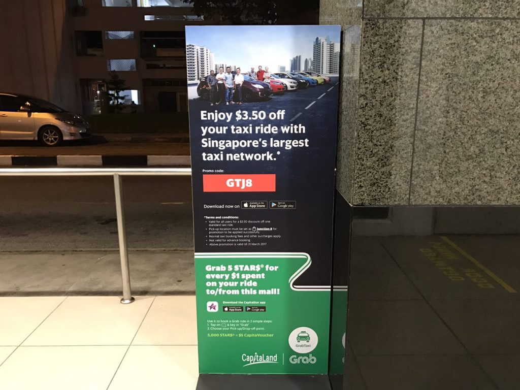 Grab Singapore Enjoy $3.50 Off by Booking a GrabTaxi at Junction 8 Promotion ends 31 Mar 2017 | Why Not Deals