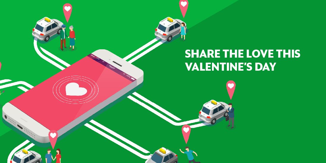 Grab Singapore Valentine’s Day $4 Off GrabTaxi Promotion 13-19 Feb 2017