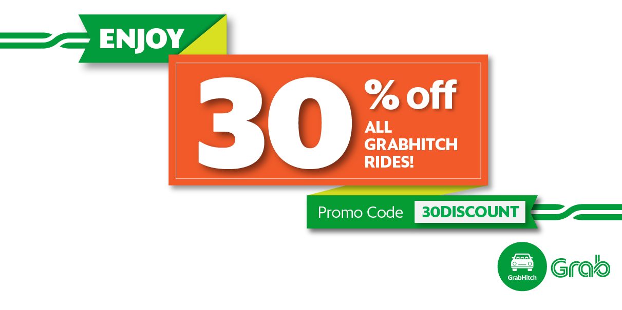 GrabHitch Singapore Enjoy 30% Off Discount Promotion 6-12 Feb 2017