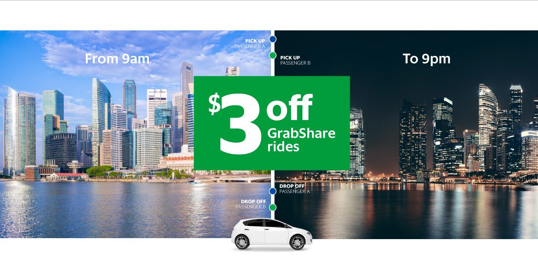 GrabShare Singapore $3 Off Promo Code from 27 Feb – 4 Mar 2017