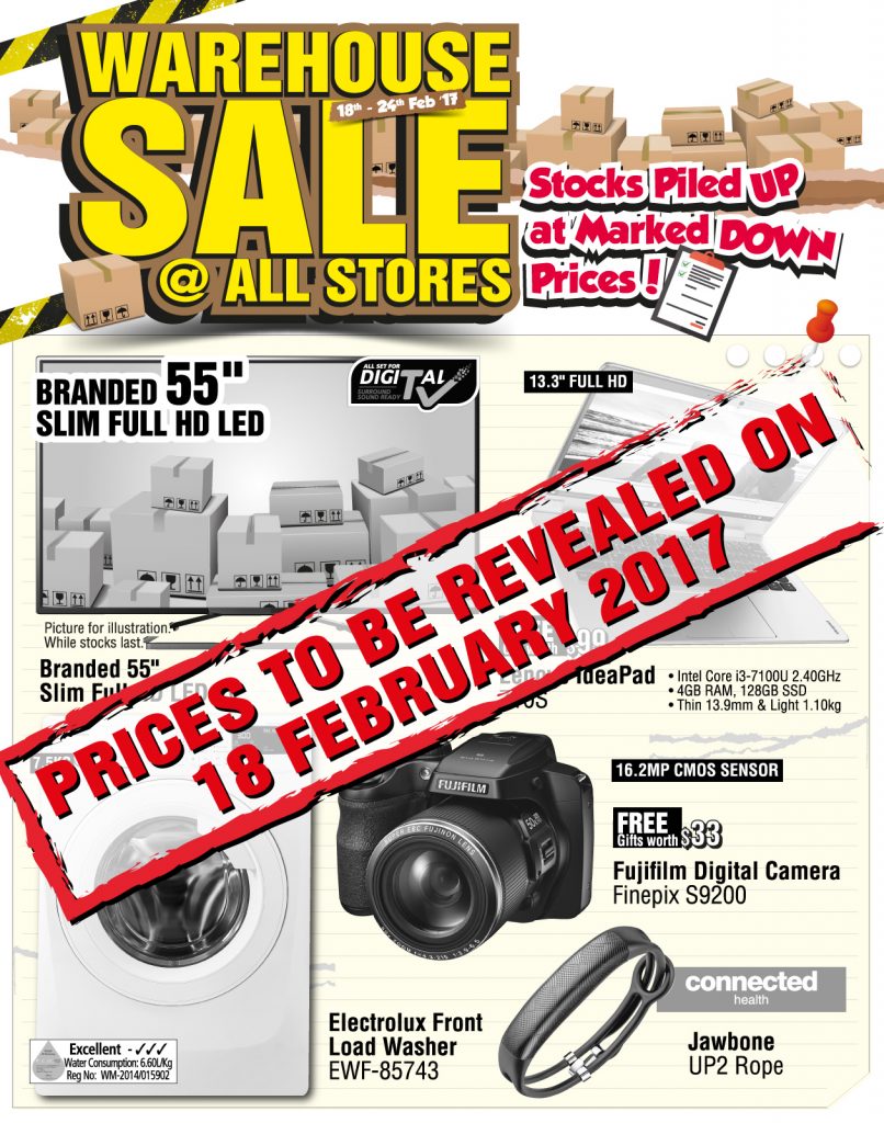 Harvey Norman Singapore Warehouse Sale @ All Stores Promotion 18-24 Feb 2017 | Why Not Deals 1