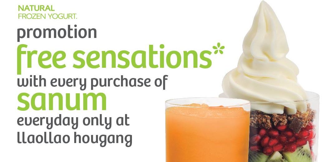llaollao Singapore Free Sensations with Every Purchase of Sanum Promotion