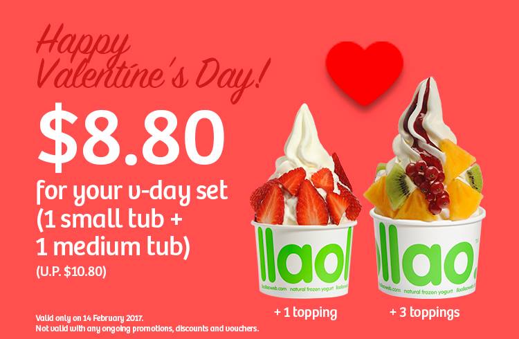 llaollao Singapore Valentine's Day $8.80 For V-Day Set Promotion 14 Feb 2017 | Why Not Deals