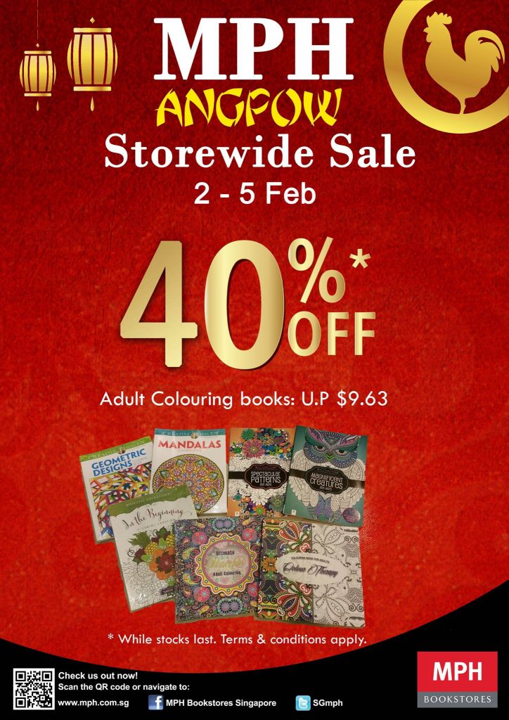 MPH Bookstores Singapore Chinese New Year ANGPOW Storewide Sale Promotion 2-5 Feb 2017 | Why Not Deals 1