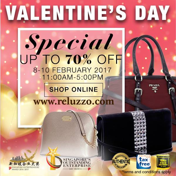 Reluzzo Singapore Valentine's Day Special Up to 70% Off Promotion 8-10 Feb 2017 | Why Not Deals
