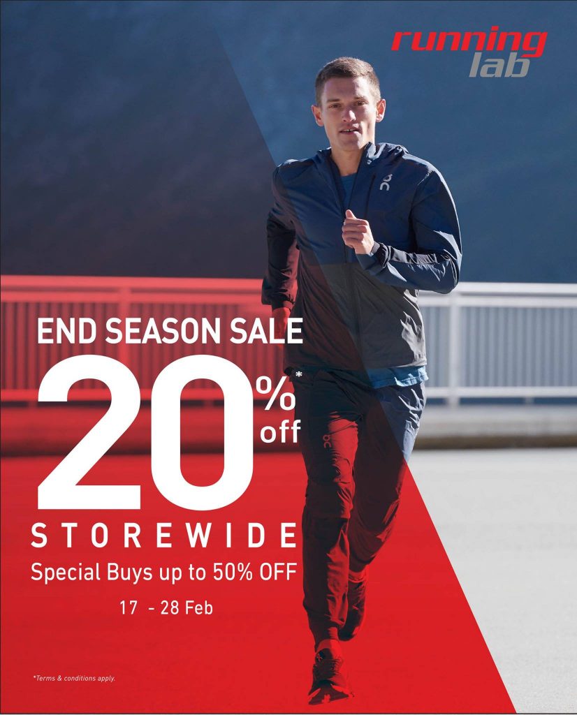 Running Lab Singapore End Season Sale Up to 20% Off Promotion 17-28 Feb 2017 | Why Not Deals