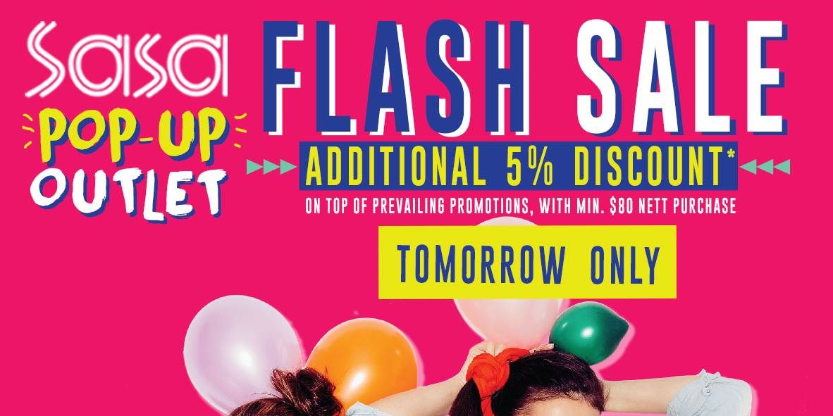 Sasa Singapore Pop-up Outlet Flash Sale Up to 70% Off Promotion ends 1 Mar 2017