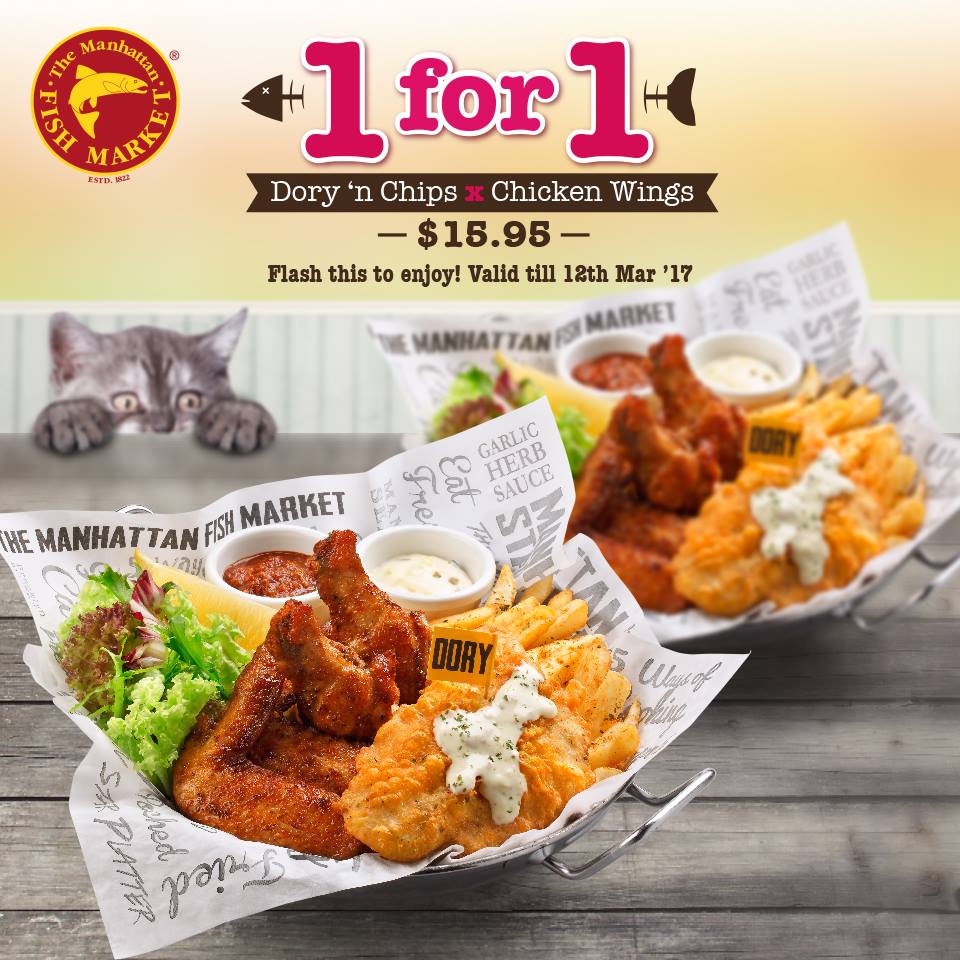 The Manhattan Fish Market Singapore One Bestie 1-for-1 Promotion ends 12 Mar 2017 | Why Not Deals 1
