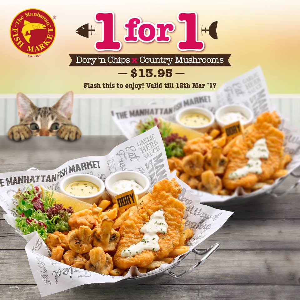 The Manhattan Fish Market Singapore One Bestie 1-for-1 Promotion ends 12 Mar 2017 | Why Not Deals 2
