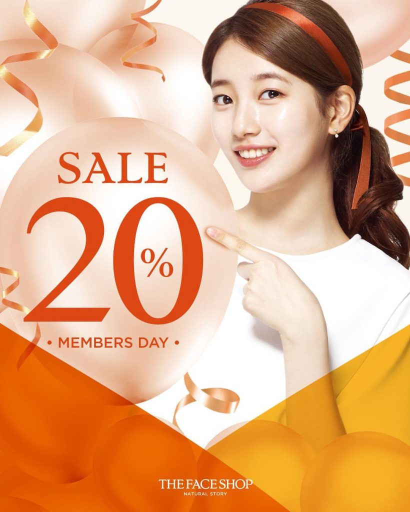 THEFACESHOP Singapore Members Day Special Event 20% Off Promotion ends 19 Feb 2017 | Why Not Deals