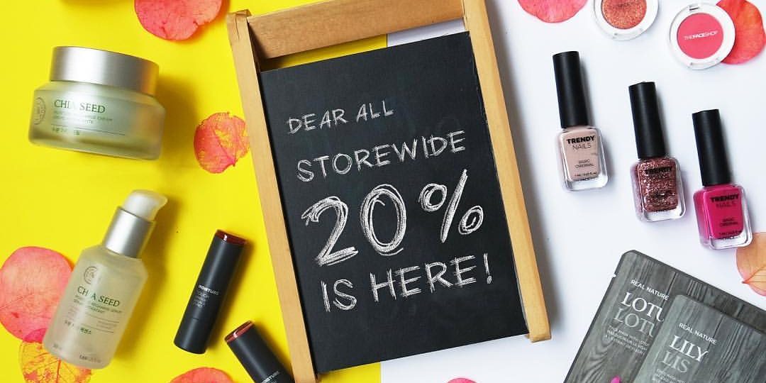 THEFACESHOP Singapore Storewide 20% Off Promotion ends 28 Feb 2017