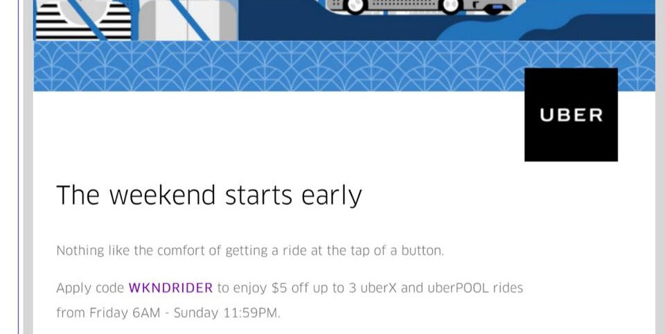 Uber Singapore $5 Off 3 UberX and UberPOOL Rides Promotion 24-26 Feb 2017