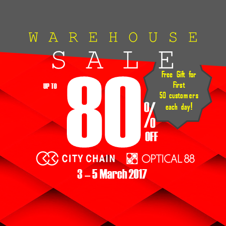 City Chain Singapore Warehouse Sale Up to 80% Off Promotion 3-5 Mar 2017 | Why Not Deals