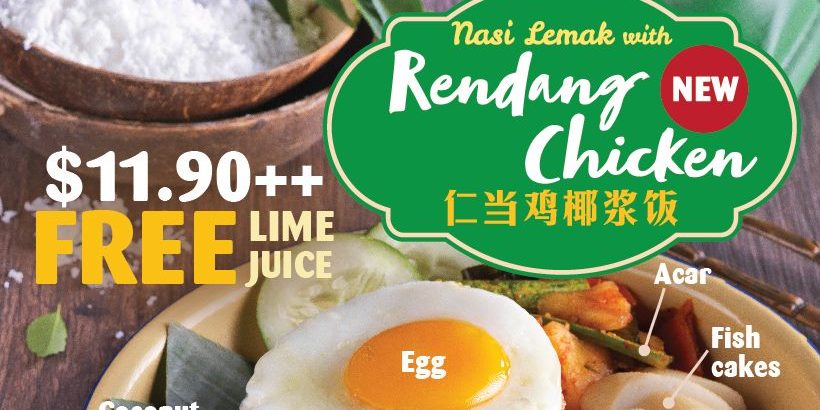 Curry Times Singapore NEW Nasi Lemak with Rendang Chicken Promotion 2-31 Mar 2017