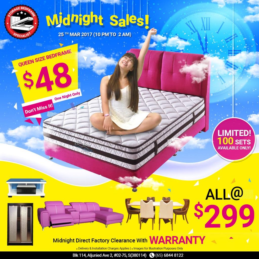 Fullhouse Home Furnishings Singapore Midnight Sales One Night Only Promotion 25 Mar 2017 | Why Not Deals