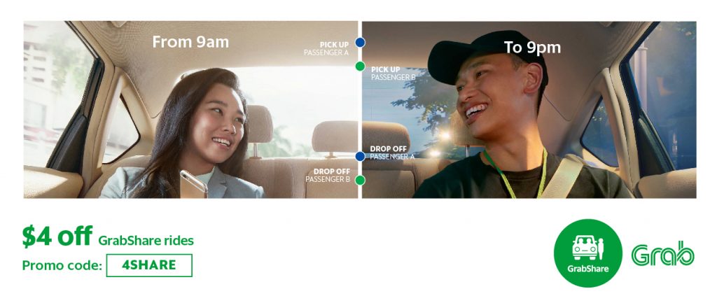 Grab Singapore $4 Off GrabShare Rides Promotion 25-31 Mar 2017 | Why Not Deals