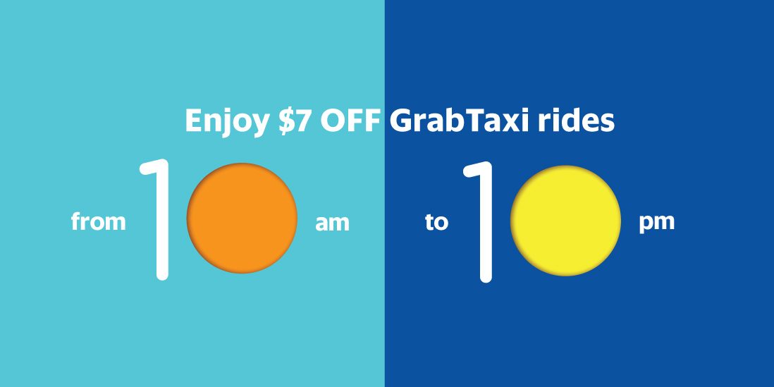 Grab Singapore Enjoy $7 Off GrabTaxi 10am-10pm Promotion ends 17 Mar 2017