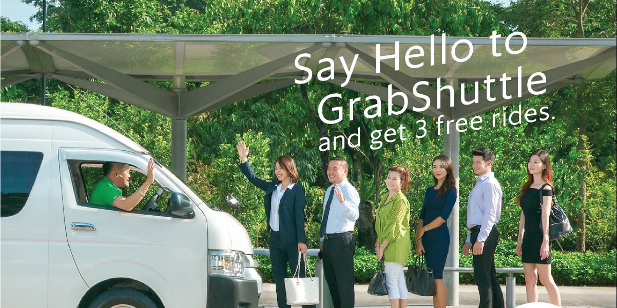 GrabShuttle Singapore FREE 3 Rides Promo Code ends 31 Mar 2017