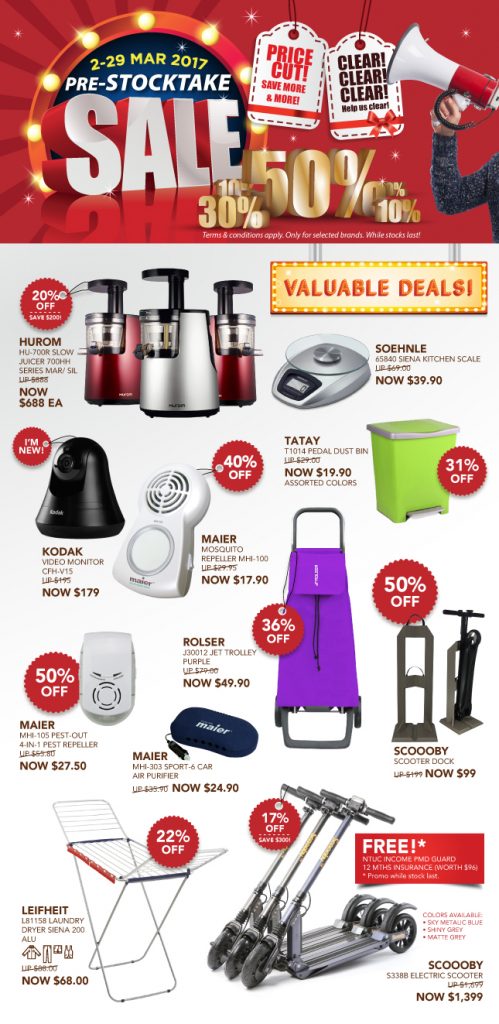 Home-Fix Singapore Pre-Stocktake Sale Up to 50% Off Promotion 2-29 Mar 2017 | Why Not Deals 1