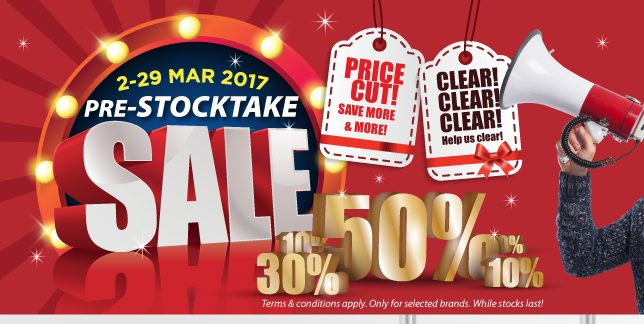 Home-Fix Singapore Pre-Stocktake Sale Up to 50% Off Promotion 2-29 Mar 2017