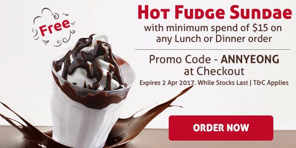 McDonald’s Singapore FREE Hot Fudge Sundae Promotion ends 2 Apr 2017