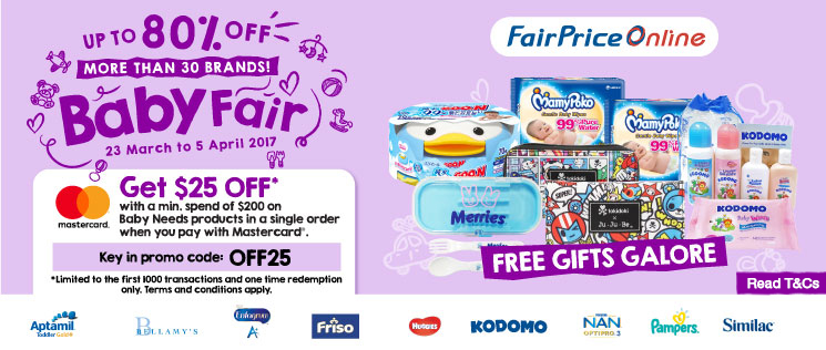NTUC FairPrice Online Singapore Baby Fair Up to 80% Off Promotion ends 5 Apr 2017 | Why Not Deals