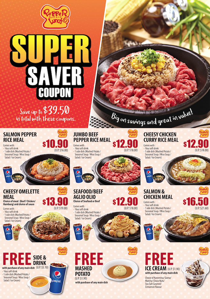 Pepper Lunch Singapore Super Saver Coupon Promotion ends 2 May 2017 | Why Not Deals