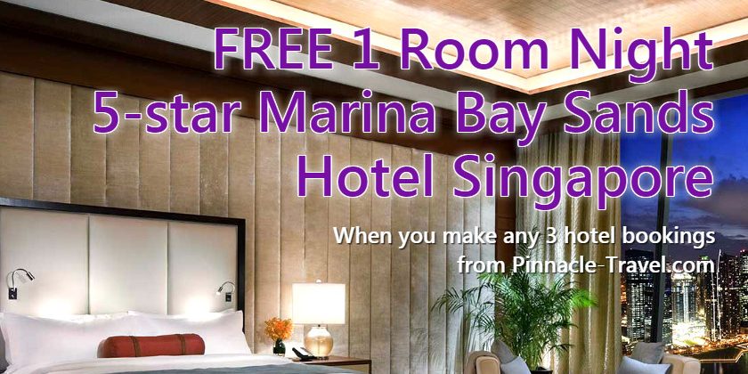 Pinnacle Travel Singapore FREE 1 Room Night at MBS Promotion ends 25 Aug 2017
