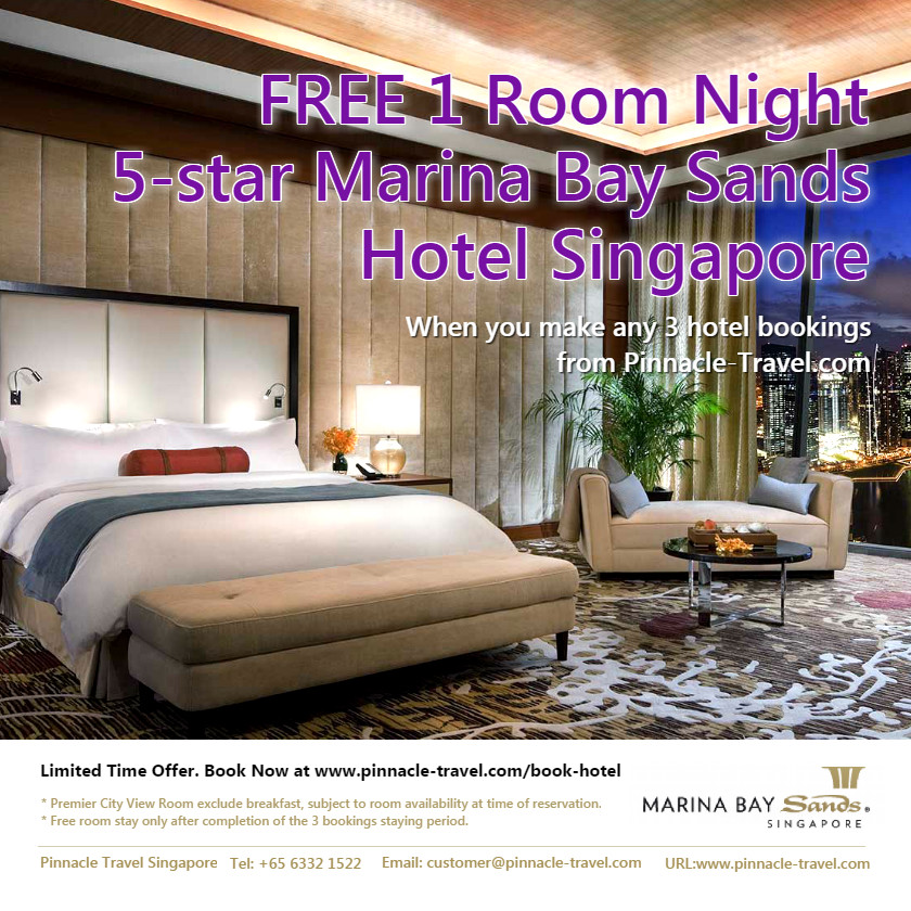 Pinnacle Travel Singapore FREE 1 Room Night at MBS Promotion ends 25 Aug 2017 | Why Not Deals